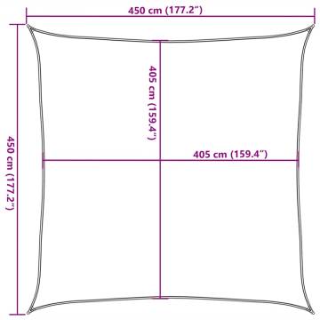 Sunshade Sail 160 gm² Square Orange 4.5x4.5 m HDPE