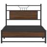 Brown Oak Bed Frame 100x200 cm | Durable Engineered Wood