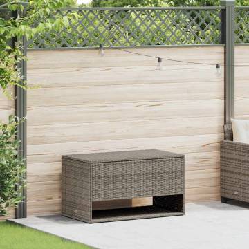 Outdoor Cushion Box Grey 100x55x55.5 cm | Durable Poly Rattan