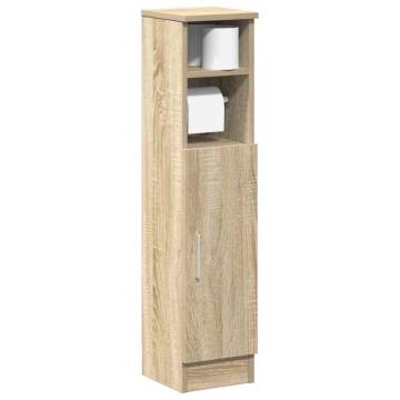 Bathroom Cabinet with Roll Holder - Sonoma Oak 20.5x22x90 cm