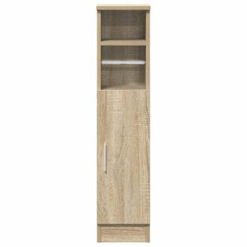 Bathroom Cabinet with Roll Holder - Sonoma Oak 20.5x22x90 cm