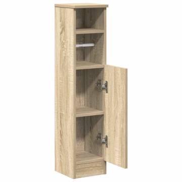 Bathroom Cabinet with Roll Holder - Sonoma Oak 20.5x22x90 cm