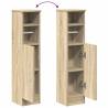 Bathroom Cabinet with Roll Holder - Sonoma Oak 20.5x22x90 cm