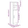 Bathroom Cabinet with Roll Holder - Sonoma Oak 20.5x22x90 cm