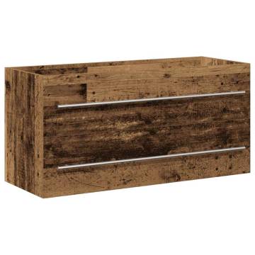 Retro Bathroom Sink Cabinet - Old Wood 100x38.5 cm | HipoMarket