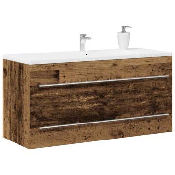 Retro Bathroom Sink Cabinet - Old Wood 100x38.5 cm | HipoMarket