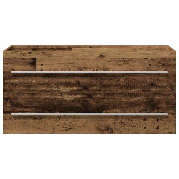 Retro Bathroom Sink Cabinet - Old Wood 100x38.5 cm | HipoMarket