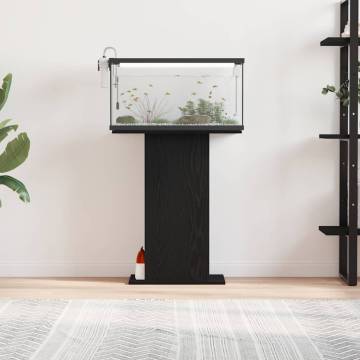 Aquarium Stand Black Oak 60.5x36x72.5 cm - Durable & Stylish