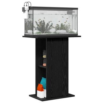 Aquarium Stand Black Oak 60.5x36x72.5 cm - Durable & Stylish