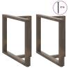 T-Shaped Dining Table Legs - Natural Steel 90x35 cm | HipoMarket