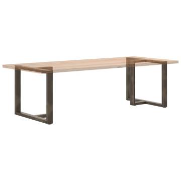 T-Shaped Dining Table Legs - Natural Steel 90x35 cm | HipoMarket