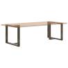 T-Shaped Dining Table Legs - Natural Steel 90x35 cm | HipoMarket