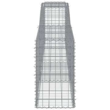 Arched Gabion Baskets 3 pcs - Galvanised Iron | HipoMarket