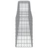 Arched Gabion Baskets 3 pcs - Galvanised Iron | HipoMarket