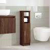 Stylish Brown Oak Bathroom Cabinet with Roll Holder | HipoMarket