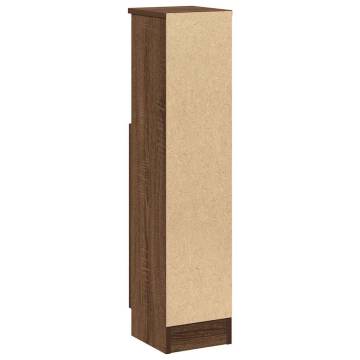 Stylish Brown Oak Bathroom Cabinet with Roll Holder | HipoMarket