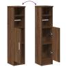 Stylish Brown Oak Bathroom Cabinet with Roll Holder | HipoMarket