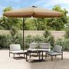 Outdoor Parasol with Steel Pole 300 cm Taupe Colour taupe Quantity in Package 1 