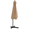 Outdoor Parasol with Steel Pole - 300 cm Taupe | HipoMarket