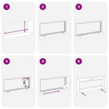 Basement Window RISOR 100x40 cm Tilt 3 Glazing White