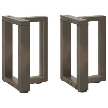 T-Shaped Coffee Table Legs - 2 pcs Natural Steel | Hipomarket