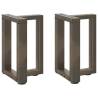 T-Shaped Coffee Table Legs - 2 pcs Natural Steel | Hipomarket