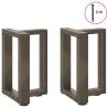 T-Shaped Coffee Table Legs - 2 pcs Natural Steel | Hipomarket