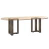 T-Shaped Coffee Table Legs - 2 pcs Natural Steel | Hipomarket