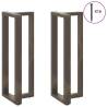 T-Shaped Bar Table Legs - 2 pcs Natural Steel | Hipomarket