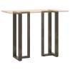 T-Shaped Bar Table Legs - 2 pcs Natural Steel | Hipomarket