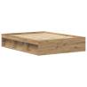 Stylish Artisan Oak Bed Frame 135x190 cm - HipoMarket