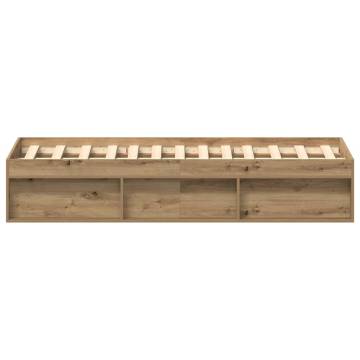 Stylish Artisan Oak Bed Frame 135x190 cm - HipoMarket