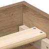 Stylish Artisan Oak Bed Frame 135x190 cm - HipoMarket