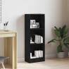 Stylish Black Oak Bookcase - Durable Engineered Wood Storage