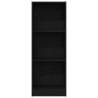 Stylish Black Oak Bookcase - Durable Engineered Wood Storage