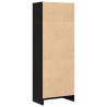 Stylish Black Oak Bookcase - Durable Engineered Wood Storage