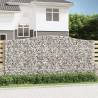 Arched Gabion Baskets 5 pcs | Galvanised Iron Garden Barrier