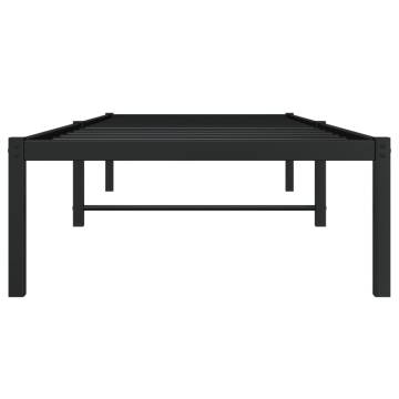 Elegant Metal Bed Frame 80x200cm - Black | Hipo Market