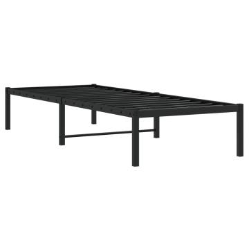 Elegant Metal Bed Frame 80x200cm - Black | Hipo Market