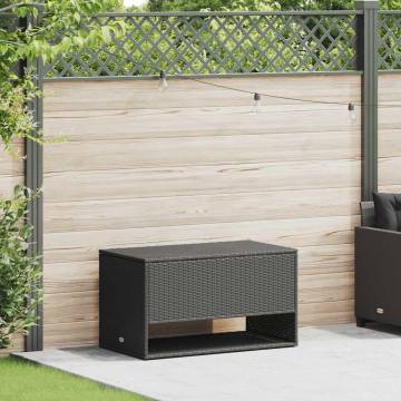 Outdoor Cushion Box Black 100x55 cm | Durable Poly Rattan