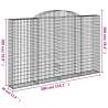 Arched Gabion Baskets 12 pcs - Durable Galvanised Iron