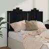 Bed Headboard Black 126x4x110 cm Solid Wood Pine Colour black Size 126 x 110 cm Quantity in Package 1 