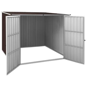 Garden Shed Brown 195x198 cm - Durable Galvanised Steel