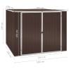 Garden Shed Brown 195x198 cm - Durable Galvanised Steel