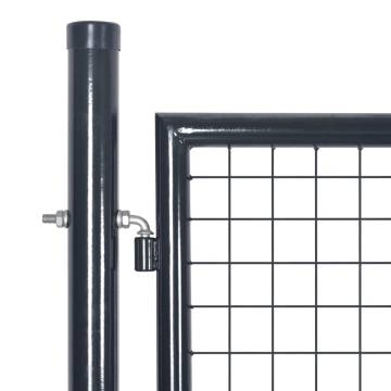 Sturdy Mesh Garden Gate - Galvanised Steel Grey 289x125 cm