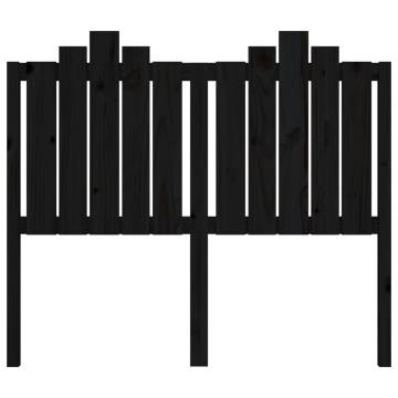 Black Solid Wood Bed Headboard - Stylish & Rustic Design