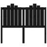 Black Solid Wood Bed Headboard - Stylish & Rustic Design