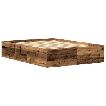 Old Wood Bed Frame 135x190 cm - Durable & Stylish