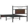 Brown Oak Bed Frame 90x200 cm - Stylish and Durable Design