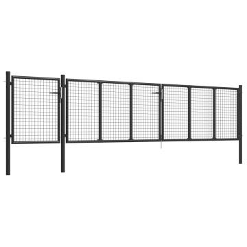 Garden Gate Steel 500x75 cm Anthracite - Durable & Secure